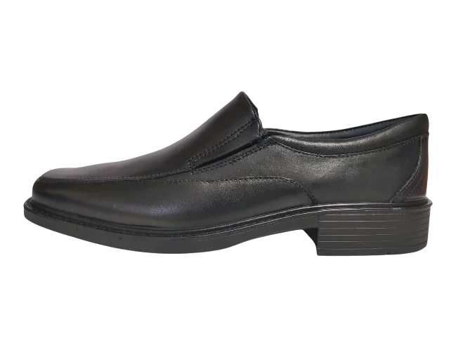 Esse Comfort Men's Leather Wide Width Moc Toe Slip-On - Black - view 2