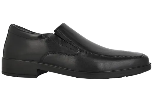 Esse Comfort Men's Leather Cushioned Moc Toe Slip-On - Black - view 4
