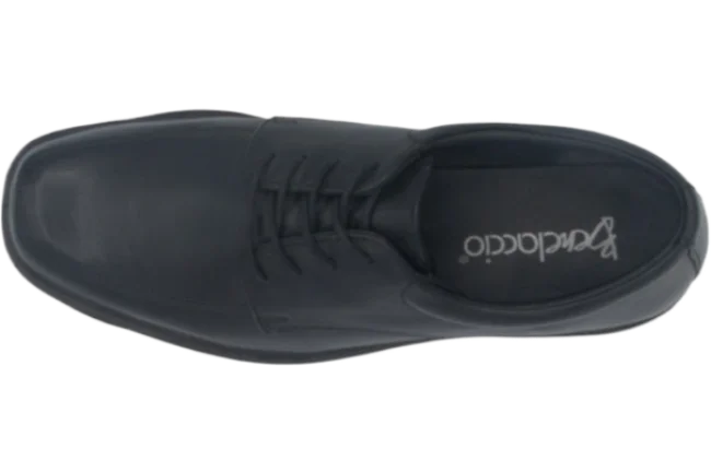 Benelaccio Boys' Leather Moc Toe Lace-Up Dress Shoes - Black - view 6